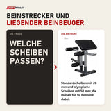 Frage und Antwort zu Titanium Strength 330A Leg Developer und Scott-Pult für die 330BM: Welche Scheiben passen?