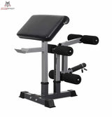 Titanium Strength 330A Leg Developer und Scott-Pult für die 330BM in Schrägansicht von vorn rechts