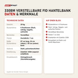 Technische Daten und Merkmale von Titanium Strength 330BM Verstellbare FID Hantelbank als Tabelle