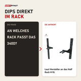 Frage und Antwort zu Titanium Strength 340D Dip Handle X Line: An welches Rack passt das 340D?