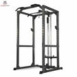 Titanium Strength 340PL Full Heavy Duty Power Cage in Schrägansicht mit Latzug, Klimmzugstange und Seilzug