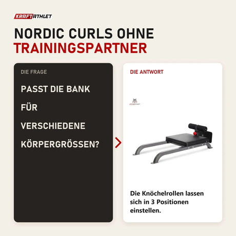 Frage und Antwort zu Titanium Strength 60FGH Floor GHD: Passt die Bank für verschiedene Körpergrößen?