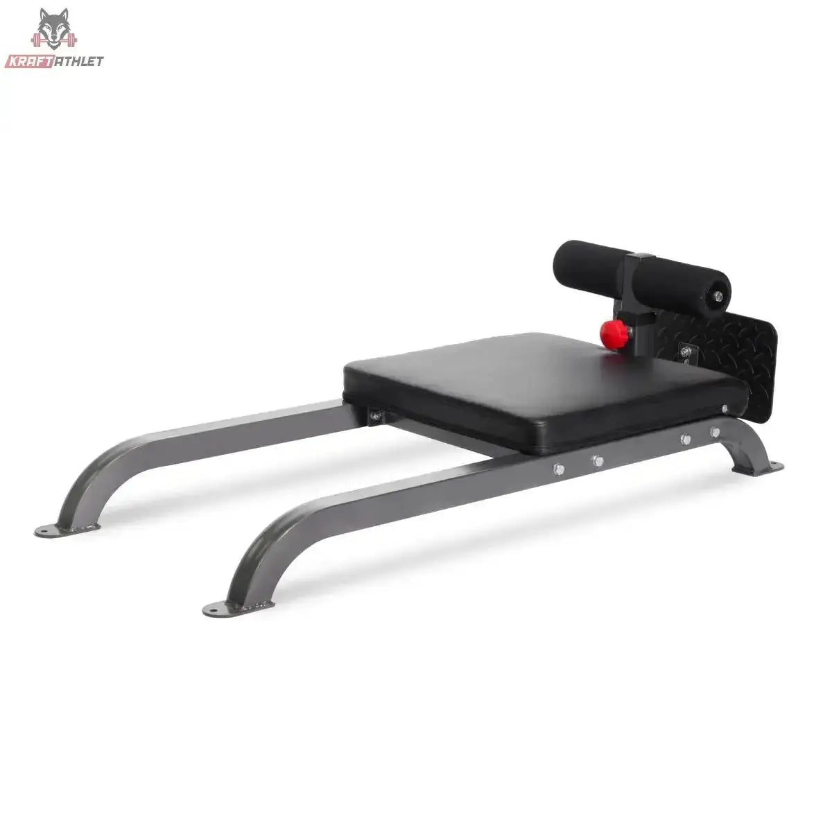 Titanium Strength 60FGH Floor GHD in Schwarz, Schrägansicht mit Sitzpolster und Fersenrollen