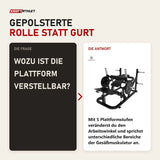 Frage und Antwort zu Titanium Strength Advanced Hip Thrust Elite Series: Wozu ist die Plattform verstellbar?