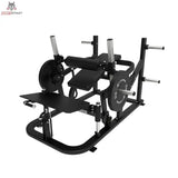 Titanium Strength Advanced Hip Thrust Elite Series in Schrägansicht von vorn mit Hüftpolster und Scheibenhörnern