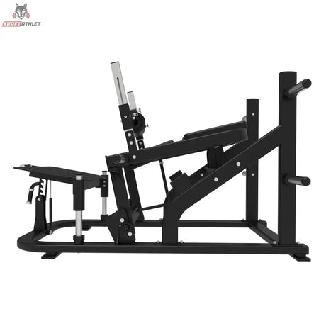 Titanium Strength Advanced Hip Thrust Elite Series in Seitenansicht von links mit Rückenpolster und Hebel