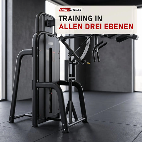 Titanium Strength Elite Series Agilitäts- und Richtungswechselmaschine in einem fertig eingerichteten Studio mit dunklen Wänden und Gummiboden