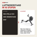 Frage und Antwort zu Titanium Strength Air Rowing Machine Rudergerät: Wie stelle ich den Widerstand ein?