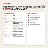 Technische Daten und Merkmale von Titanium Strength Air Rowing Machine Rudergerät als Tabelle