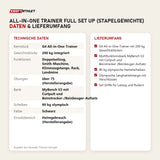 Technische Daten und Lieferumfang von Titanium Strength All-in-One Trainer Full Set Up (Stapelgewichte) als Tabelle