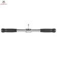 Titanium Strength B02 Gerade Stange 50 cm mit Drehgelenk und schwarzen Griffen, Frontansicht auf weißem Grund