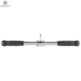Titanium Strength B02 Gerade Stange 50 cm mit Drehgelenk und schwarzen Griffen, Frontansicht auf weißem Grund