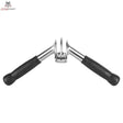Titanium Strength B03 Balance Press Down Bar, V-förmiger Griff mit schwarzen Griffen, Frontansicht