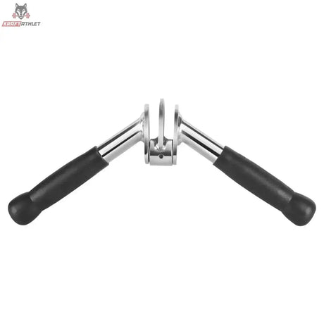 Titanium Strength B03 Balance Press Down Bar, V-förmiger Griff mit schwarzen Griffen, Frontansicht
