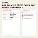 Technische Daten und Merkmale von Titanium Strength B03 Balance Press Down Bar als Tabelle