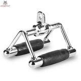 Titanium Strength B04 Revolving Seated Row / Chinning Bar, verchromter Parallelgriff, Schrägansicht