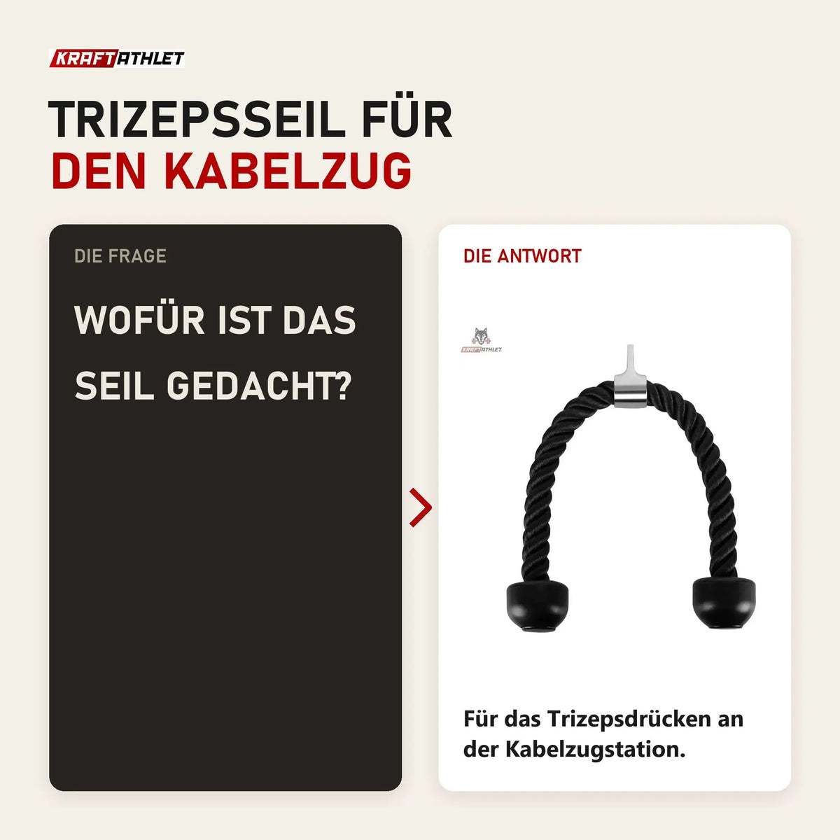 Frage und Antwort zu Titanium Strength B05 Triceps Press Down Rope: Wofür ist das Seil gedacht?