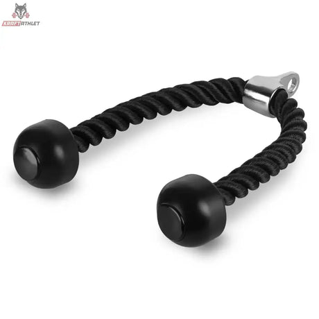 Titanium Strength B05 Triceps Press Down Rope, liegendes Seil mit Endkugeln und Öse, Schrägansicht