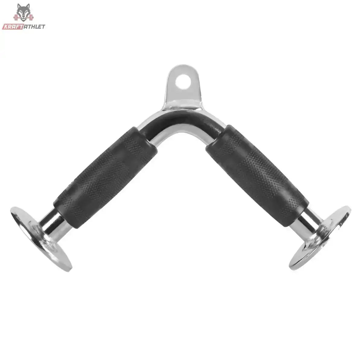 Titanium Strength B08 Trizepsgriff eng in V-Form mit gummierten Griffen, Frontansicht