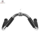 Titanium Strength B09 Multi Pull Griff, Frontansicht des gebogenen Chromrahmens mit vier gummierten Griffenden