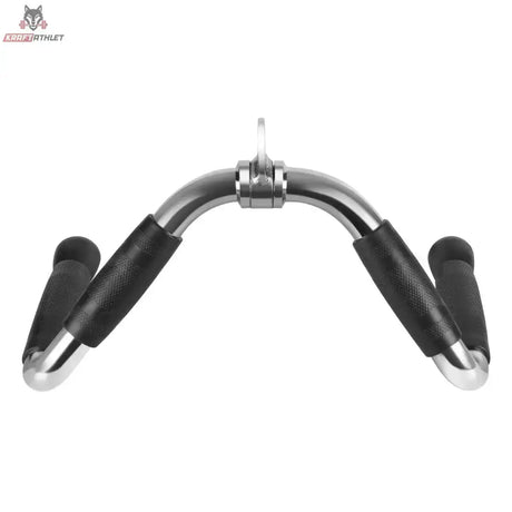 Titanium Strength B09 Multi Pull Griff, Frontansicht des gebogenen Chromrahmens mit vier gummierten Griffenden