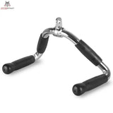 Titanium Strength B09 Multi Pull Griff in Chrom mit schwarzen Griffen, Schrägansicht mit Drehöse