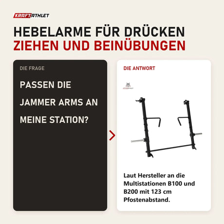 Frage und Antwort zu Titanium Strength B100 / B200 Jammer Arms: Passen die Jammer Arms an meine Station?