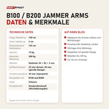 Technische Daten und Merkmale von Titanium Strength B100 / B200 Jammer Arms als Tabelle