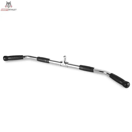 Titanium Strength B13 Latzugstange Lat Bar 91 cm, Schrägansicht mit gebogenen Enden und schwarzen Griffen
