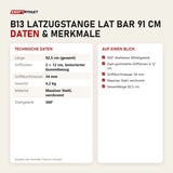 Technische Daten und Merkmale von Titanium Strength B13 Latzugstange Lat Bar 91 cm als Tabelle