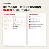 Technische Daten und Merkmale von Titanium Strength B15 V-Griff Multiposition als Tabelle
