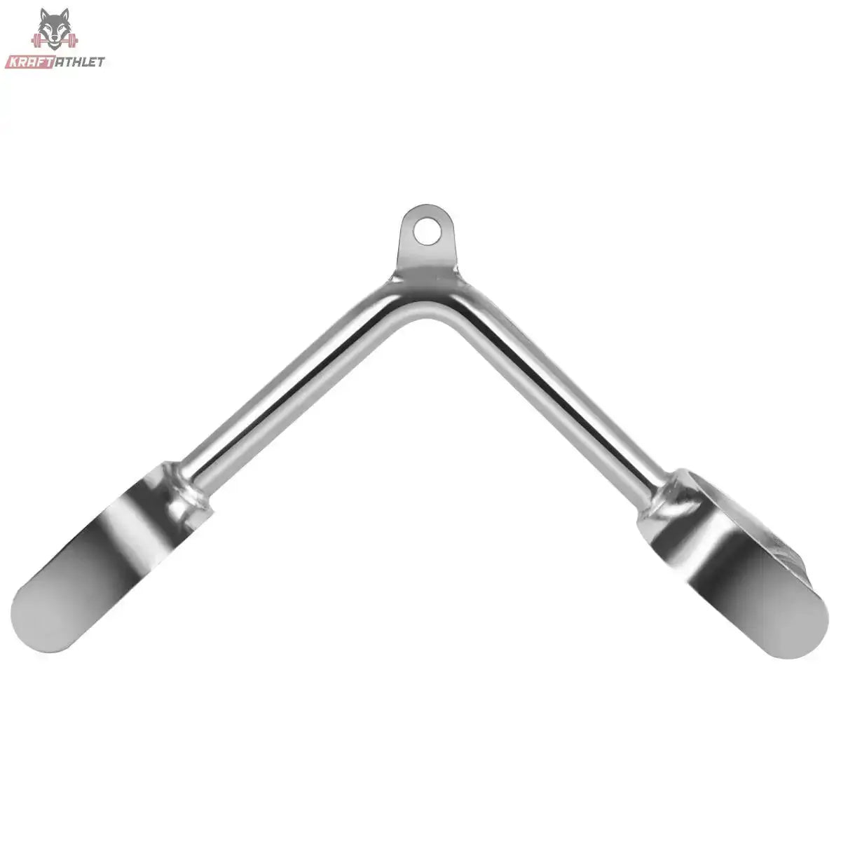 Titanium Strength B16 V-Griff aus Chrom, Seitenansicht mit Öse und beiden Griffschlaufen