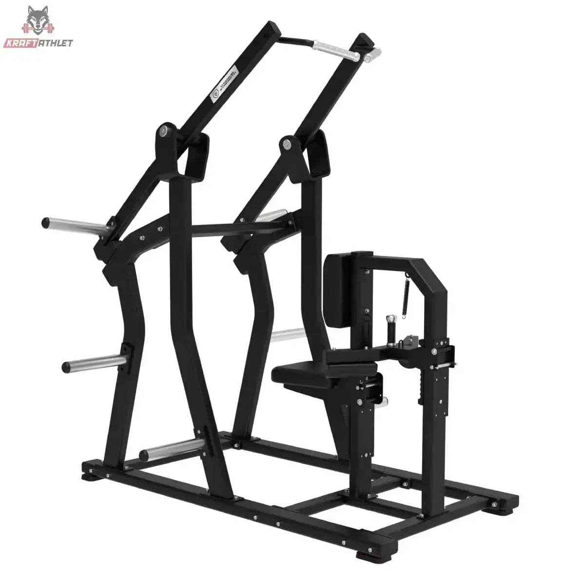 Titanium Strength Back Attack Pack: Latzuggerät mit Sitz und Beinpolster, Schrägansicht