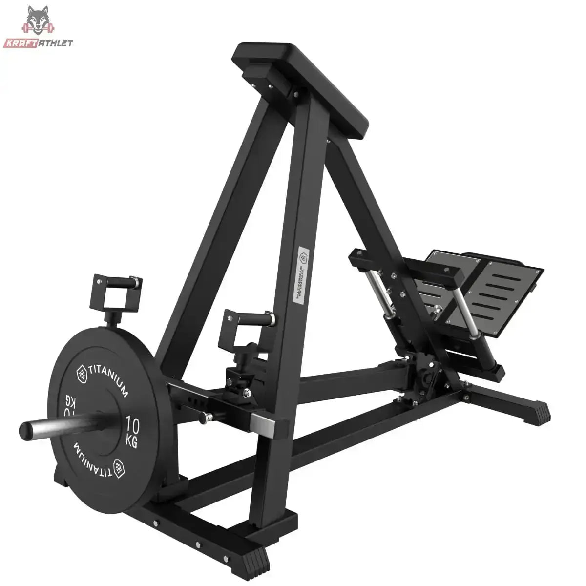 Titanium Strength Back Attack Pack: T-Bar-Rudergerät mit Gewichtsscheibe, Schrägansicht