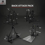 Titanium Strength Back Attack Pack: vier Plate-Loaded-Geräte für den Rücken im dunklen Studio