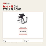 Maßbild Titanium Strength BC25 Deluxe Scottbank: Stellfläche 96,4 × 71 cm