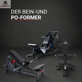 Titanium Strength Bein- und Po-Former Pack, Gesamtset mit drei Beingeräten vor dunklem Hintergrund
