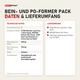 Technische Daten und Lieferumfang von Titanium Strength Bein- und Po-Former Pack als Tabelle