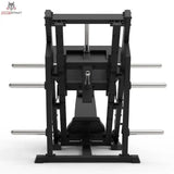 Titanium Strength Beinpresse 45° Plus Elite Series in Schwarz, Rückansicht mit Scheibenhaltern