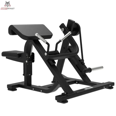 Titanium Strength Biceps, Triceps & Abs Pack: Bizepsmaschine mit Armauflage und Hantelstange, Seitenansicht