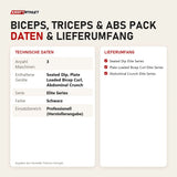 Technische Daten und Lieferumfang von Titanium Strength Biceps, Triceps & Abs Pack als Tabelle