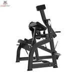 Titanium Strength Bizepscurl Black Series mit Gewichtsscheiben in Rückansicht mit gebogenem Rahmen und Sitzpolster