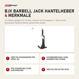 Titanium Strength BJX Barbell Jack Hantelheber mit 4 Merkmalen: Hebt ein Stangenende per Hebel an, Scheibenwechsel ohne Anheben der Stange, Für Stangen bis 32 mm Durchmesser, Hebt bis 250 kg pro Seite