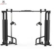 Titanium Strength Black Series 2-Station Cable Crossover in Schwarz, Frontansicht mit beiden Gewichtstürmen