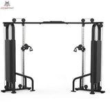 Titanium Strength Black Series 2-Station Cable Crossover in Schwarz, Frontansicht mit beiden Gewichtstürmen