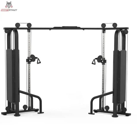 Titanium Strength Black Series 2-Station Cable Crossover in Schwarz, Frontansicht mit beiden Gewichtstürmen
