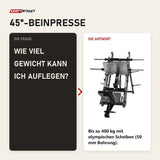 Frage und Antwort zu Titanium Strength Black Series 45-Grad-Beinpresse: Wie viel Gewicht kann ich auflegen?