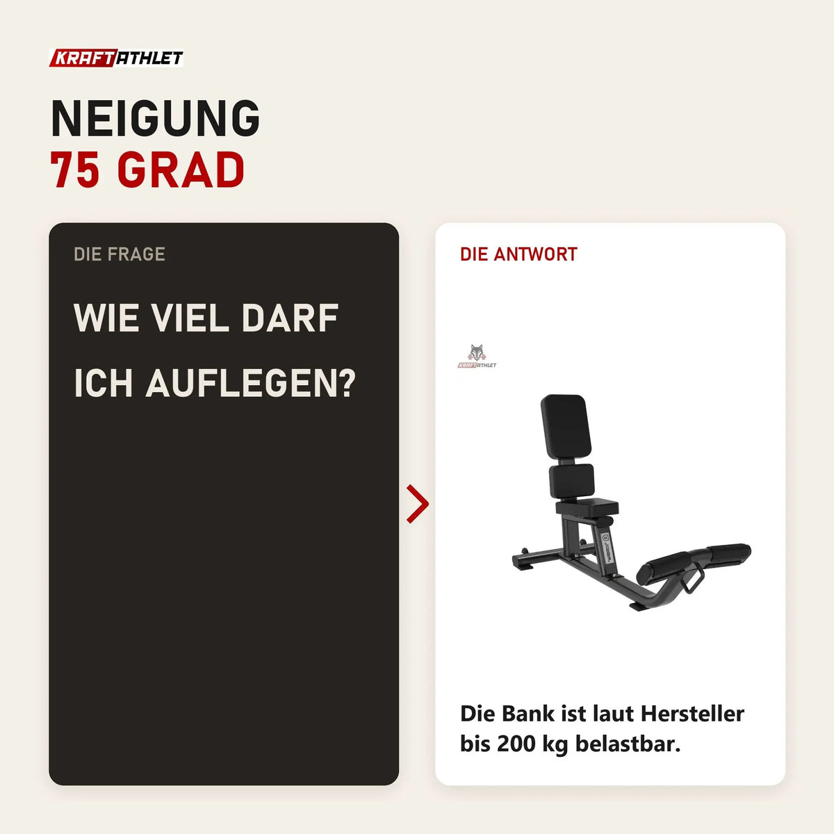 Frage und Antwort zu Titanium Strength Black Series 75-Grad-Schrägbank: Wie viel darf ich auflegen?