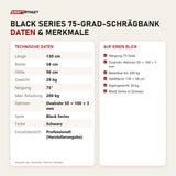 Technische Daten und Merkmale von Titanium Strength Black Series 75-Grad-Schrägbank als Tabelle