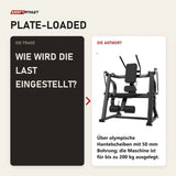 Frage und Antwort zu Titanium Strength Black Series Abdominal Crunch: Wie wird die Last eingestellt?